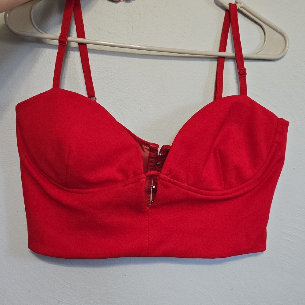 Zara Vibrant Red Top